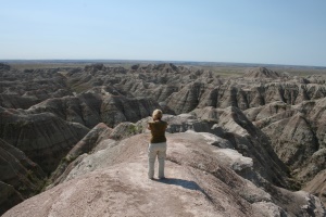 uitzicht over de rotsformaties | Badlands National Park